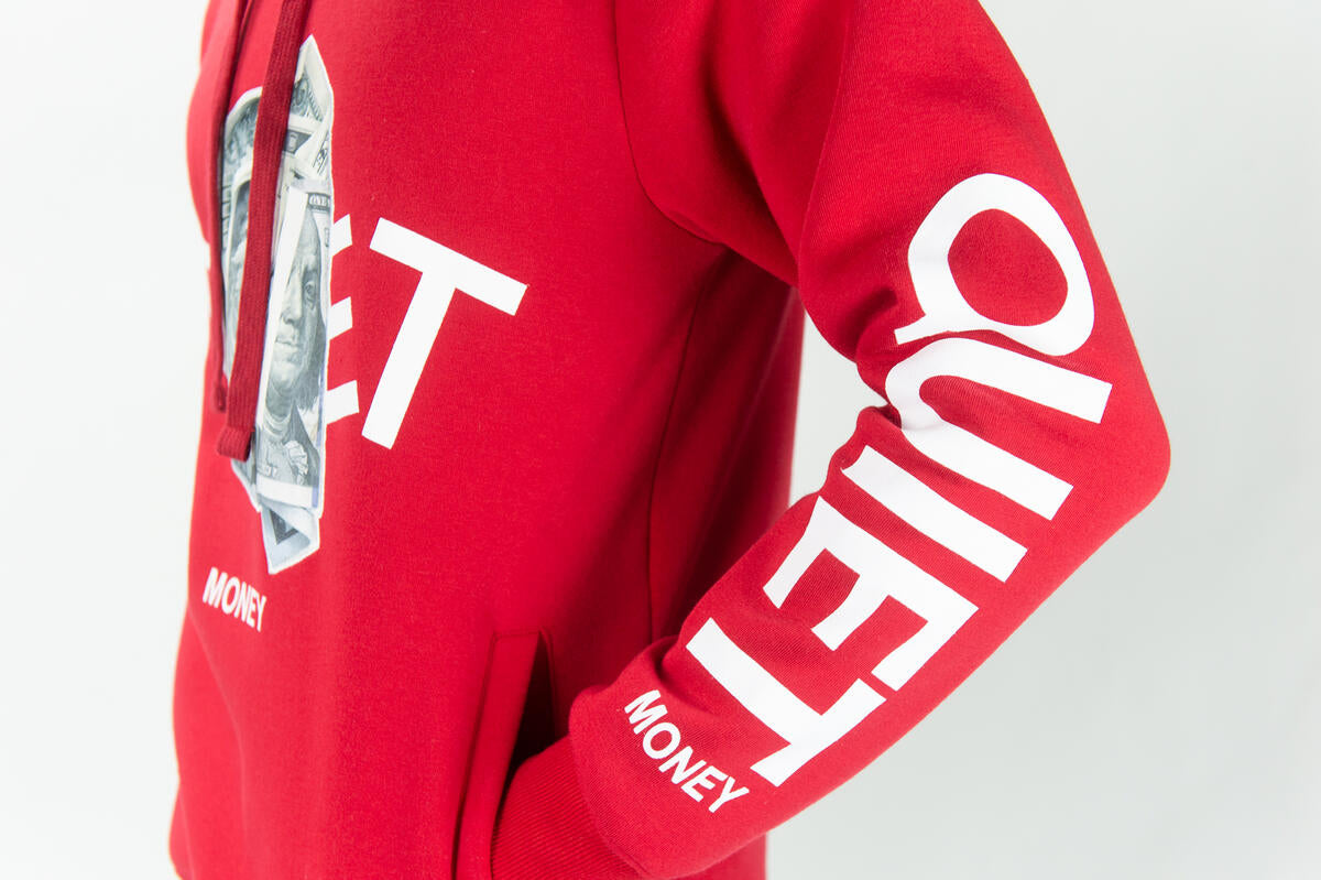 Rebel Quiet Money Hoodie Red 385