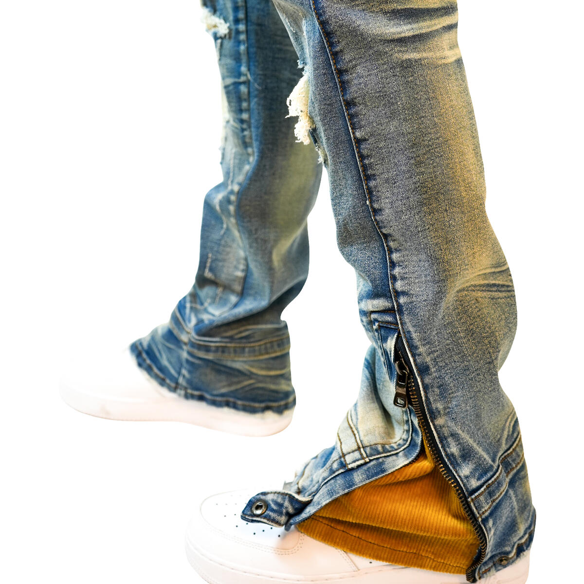 Preme Stacked Ripped denim Indigo 1319