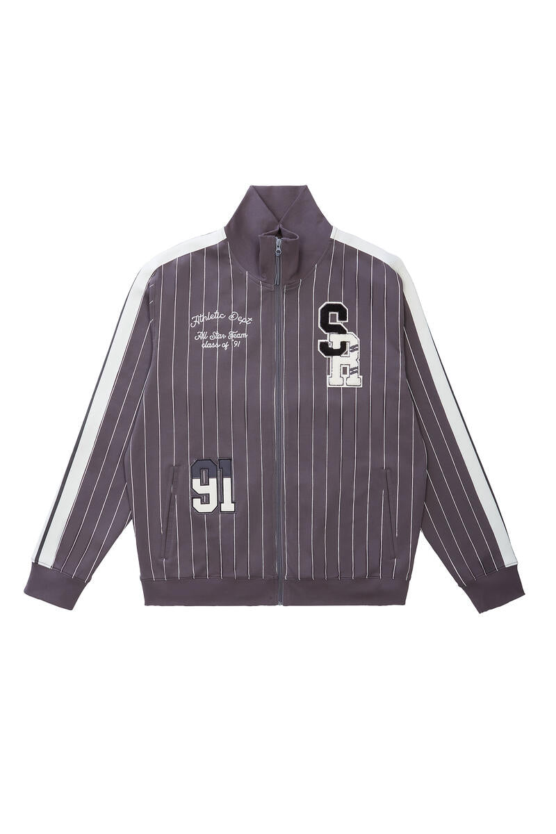 Somke rise pin Striped Varsity Track Set Pavement Grey F023657