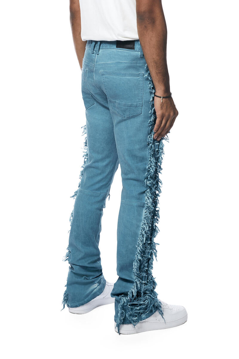 Somke rise Frayed Stacked Pigment Dyed Cool Blue Jp23642