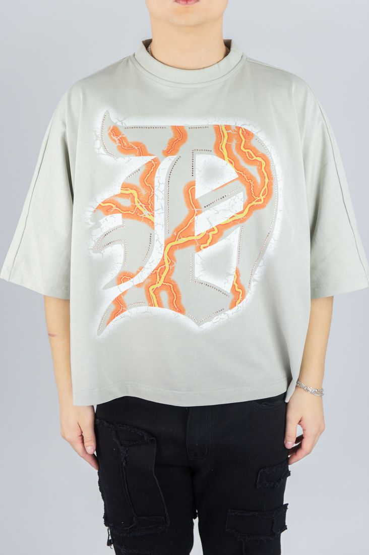 DVMT Struck Oversize Box Fit Tee Grey 112