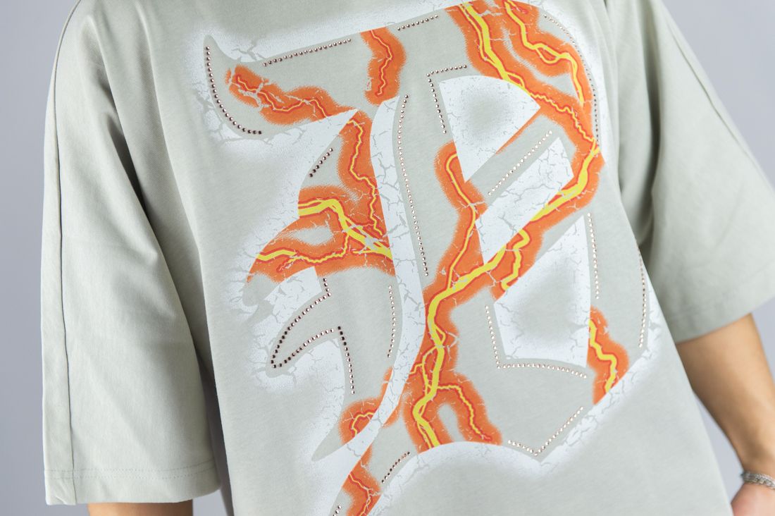 DVMT Struck Oversize Box Fit Tee Grey 112