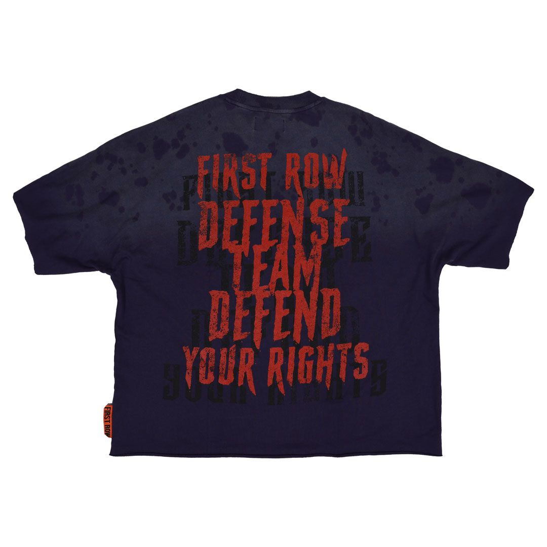 FR Warning Not So Quie Howling Wolf Cropped Tee Purple