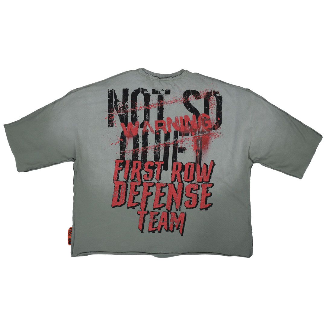 FR Warning Not So Quiet Burning Sky Cropped Tee New Grey