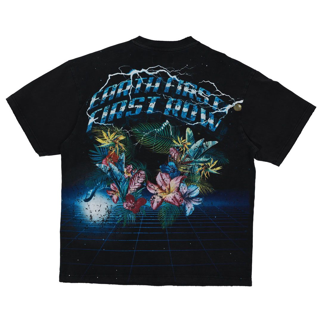 FR Washed Earth First Flower Tee Black
