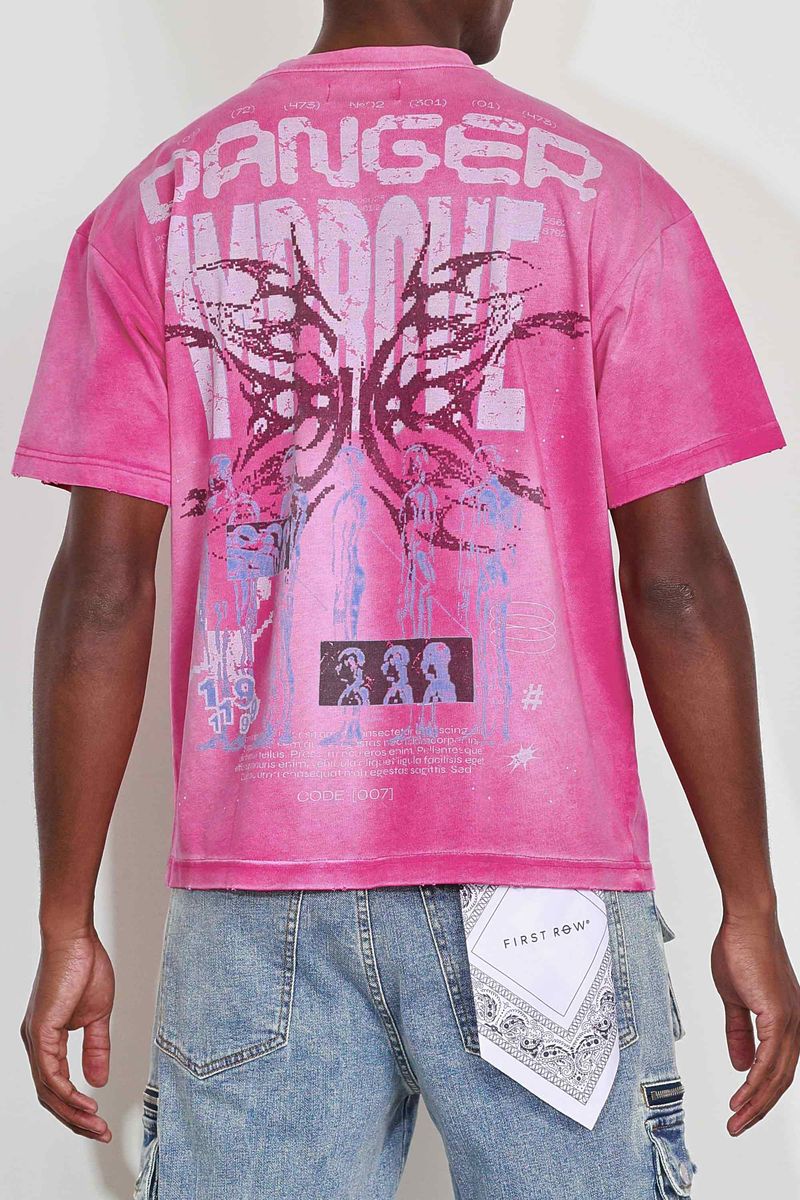 FR Washed Humanity First Be Together Tee Fuchsia