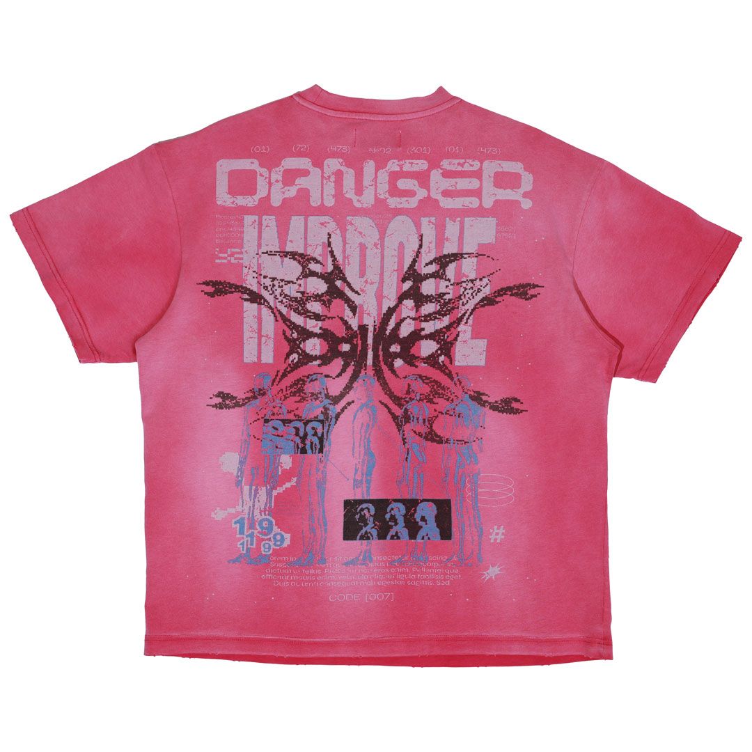 FR Washed Humanity First Be Together Tee Fuchsia