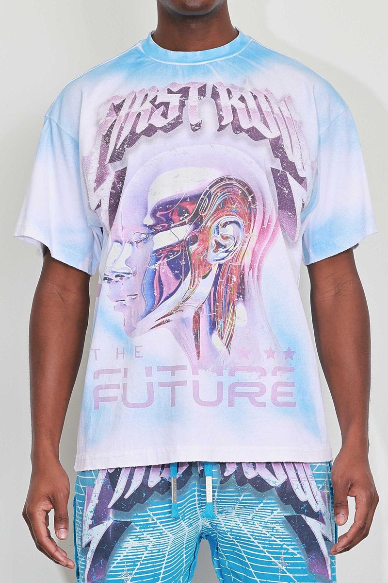 FR Washed Humanity First Spray Tee White