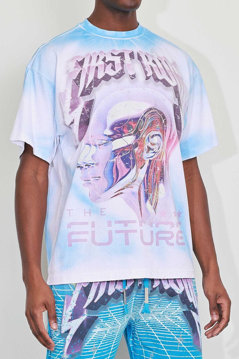 FR Washed Humanity First Spray Tee White