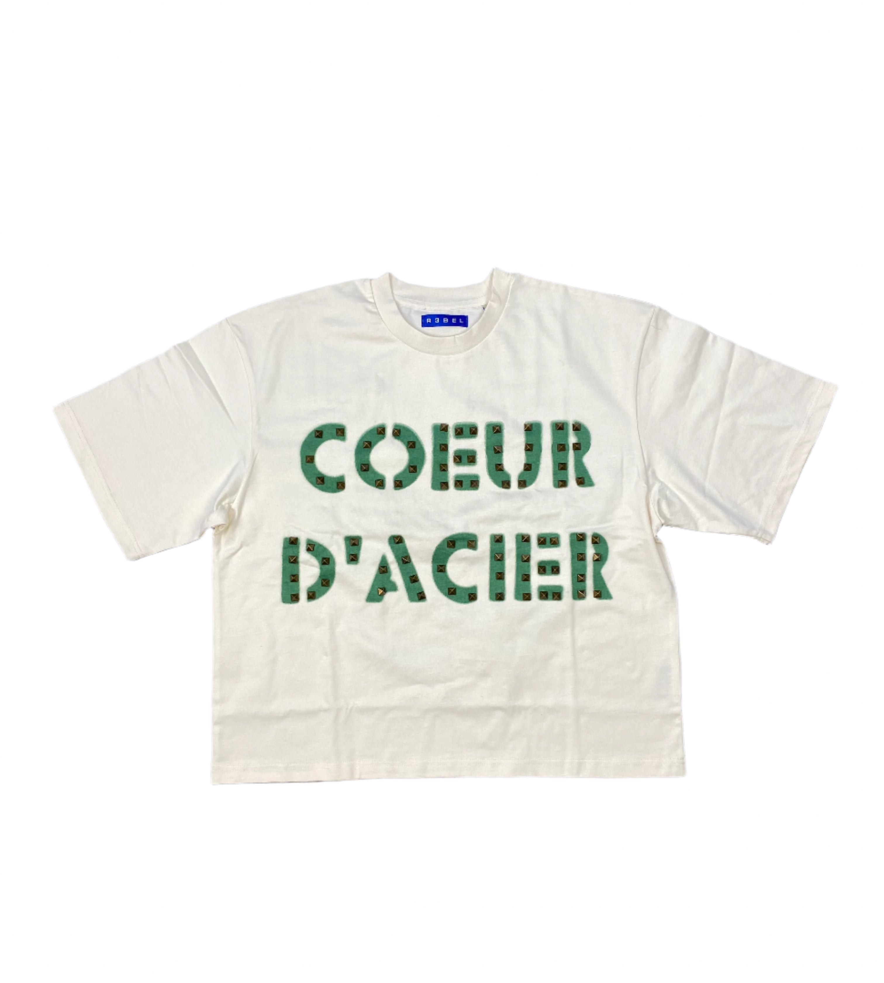 R3bel "COEUR D'ACIER" Cropped Tee Cream