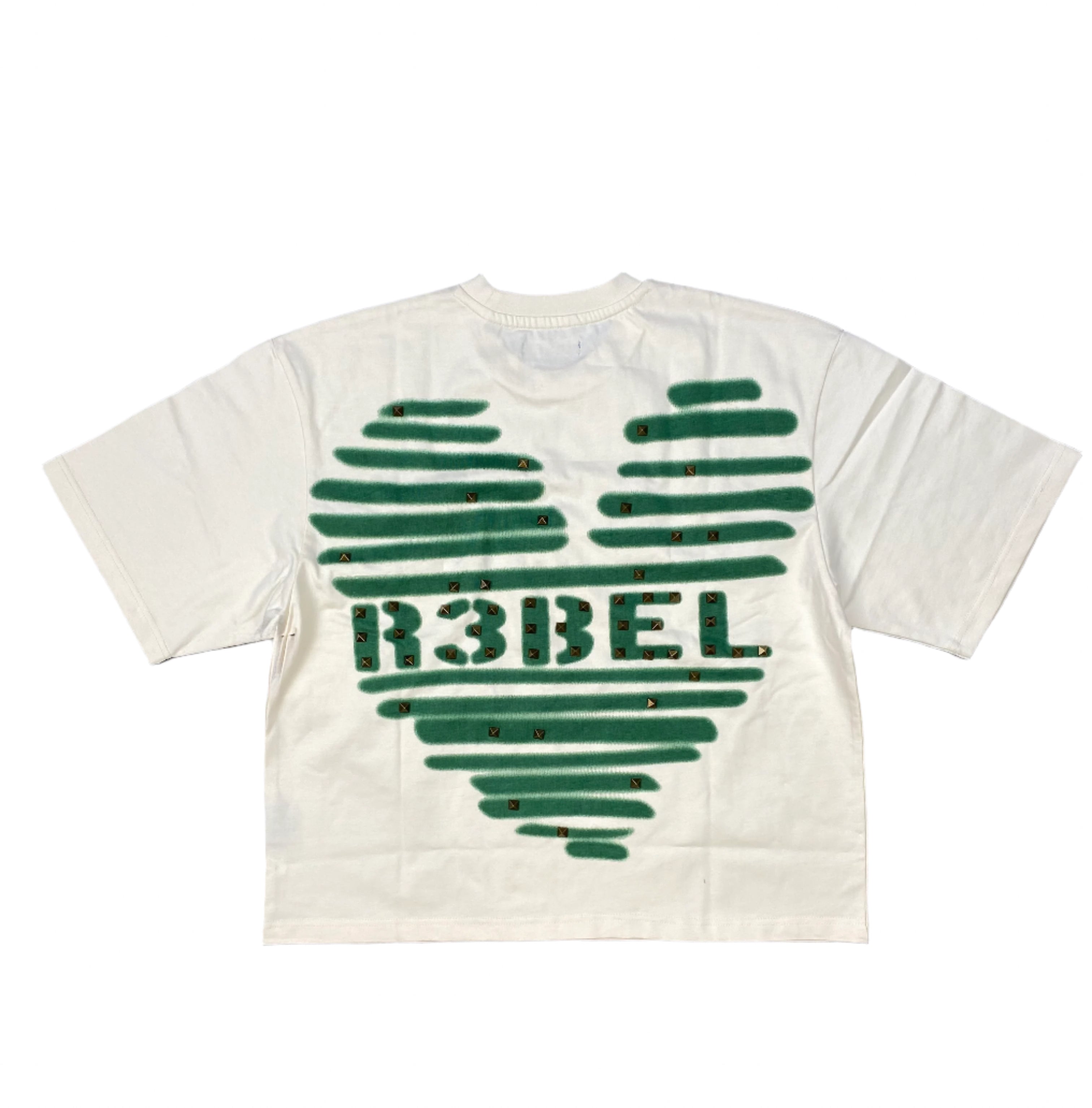 R3bel "COEUR D'ACIER" Cropped Tee Cream