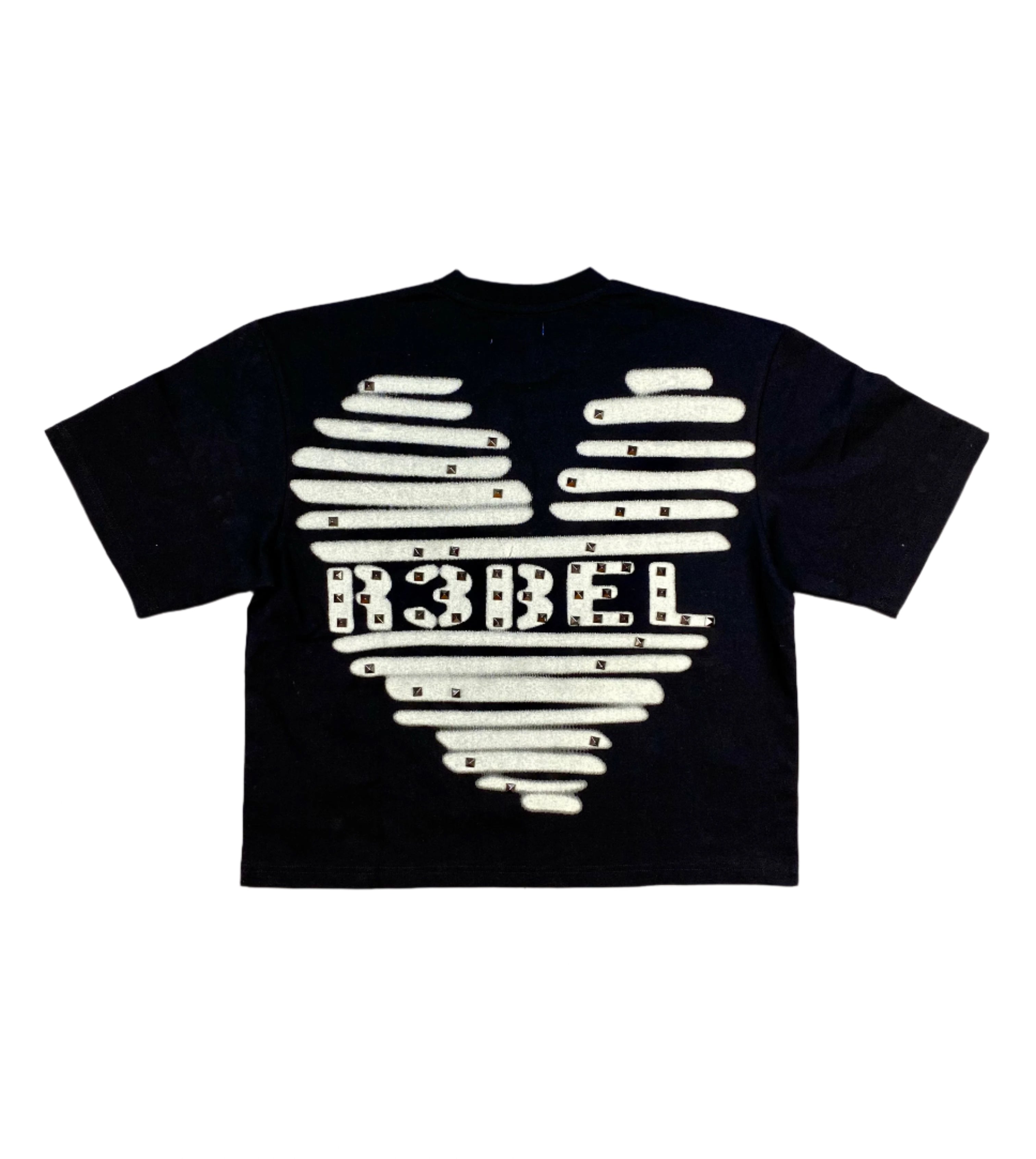 R3bel "COEUR D'ACIER" Cropped Tee Black