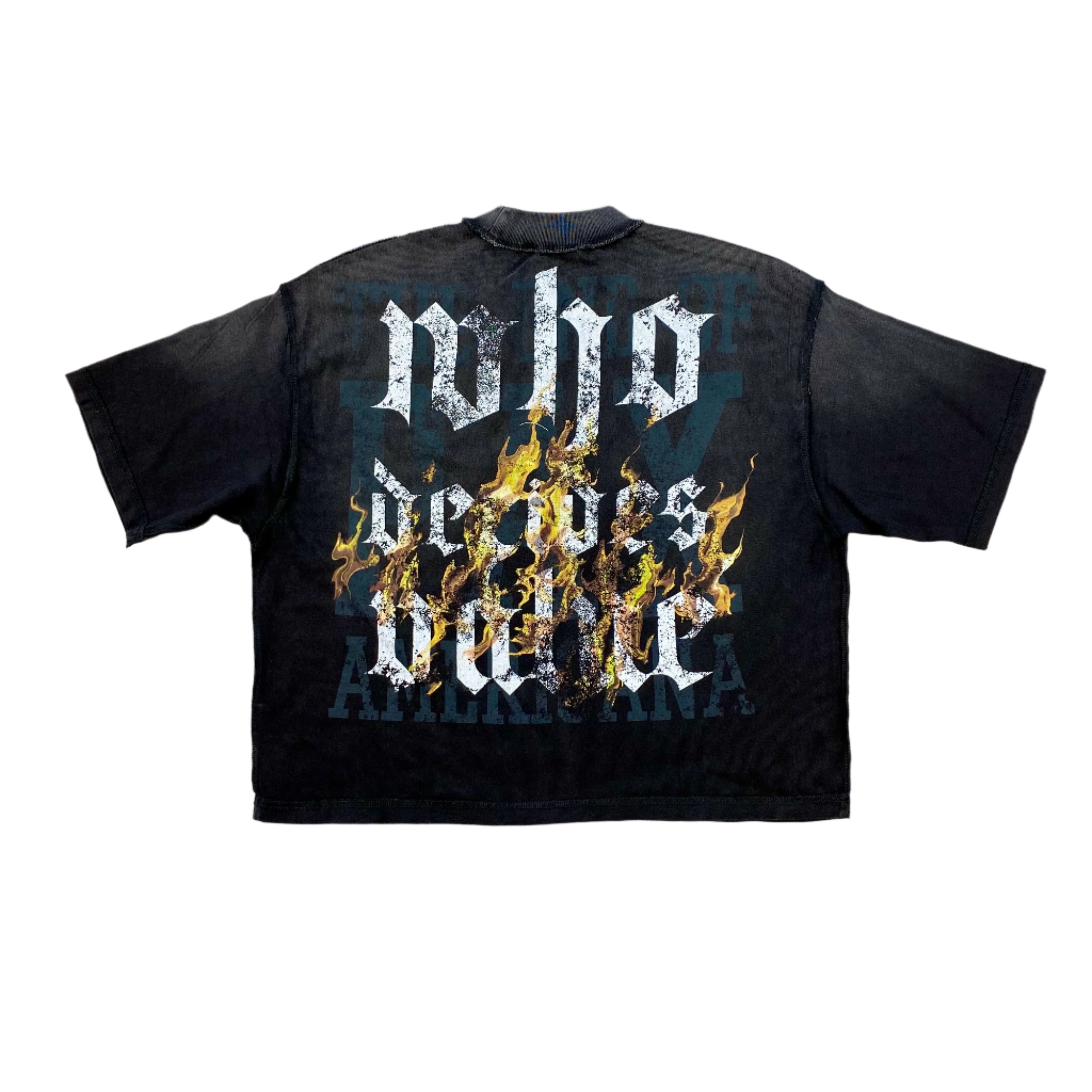 Rare Peace "Welcome to the Dark Age 2.0" Cropped Tee Black