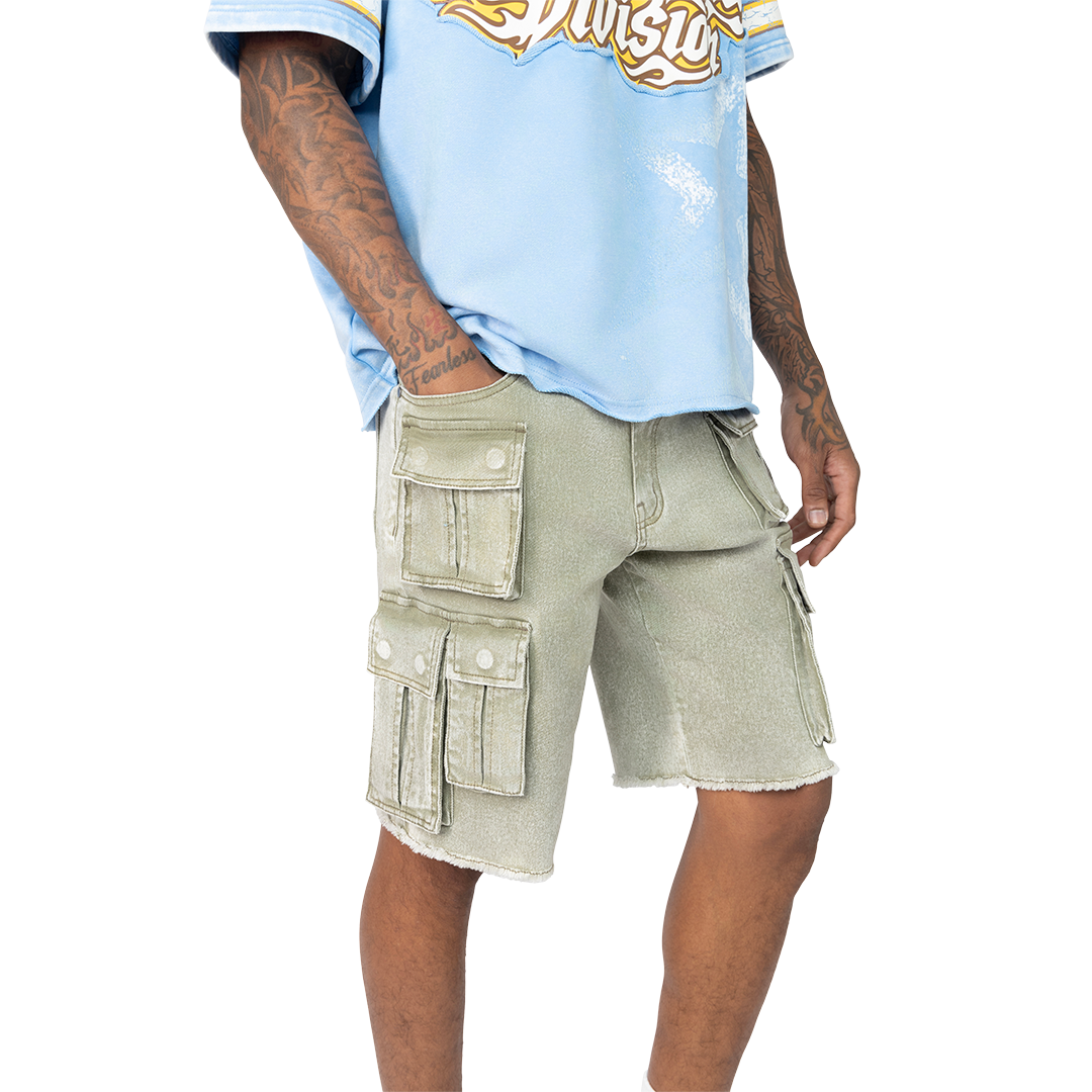 Rise Fashion Twill Shorts Vin Army JS25232