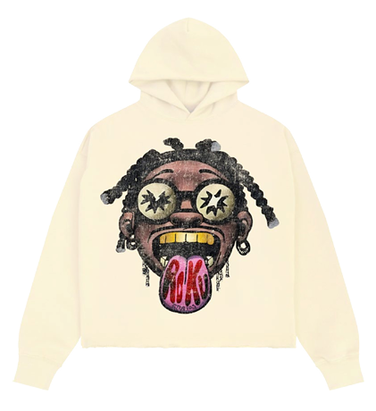 Roku High Cropped Hoodie Eggshell