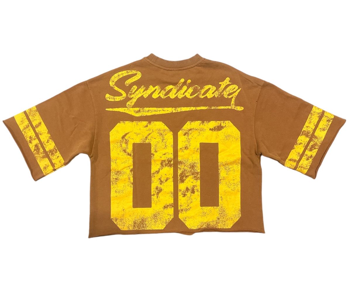 Syndicate "00 Jersey" Cropped Tee Brown