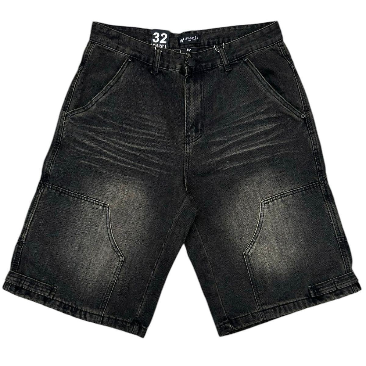 W Denim Jorts Black Wash M7462D