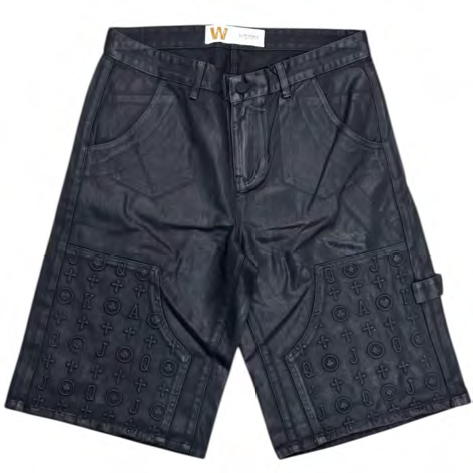 W Jorts Waxed Black M7476D