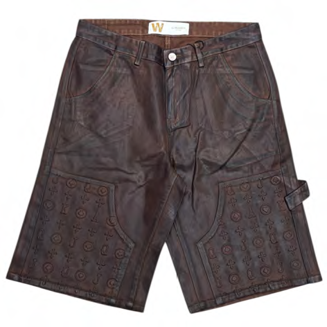 W Jorts Waxed Khaki Tan M7476D