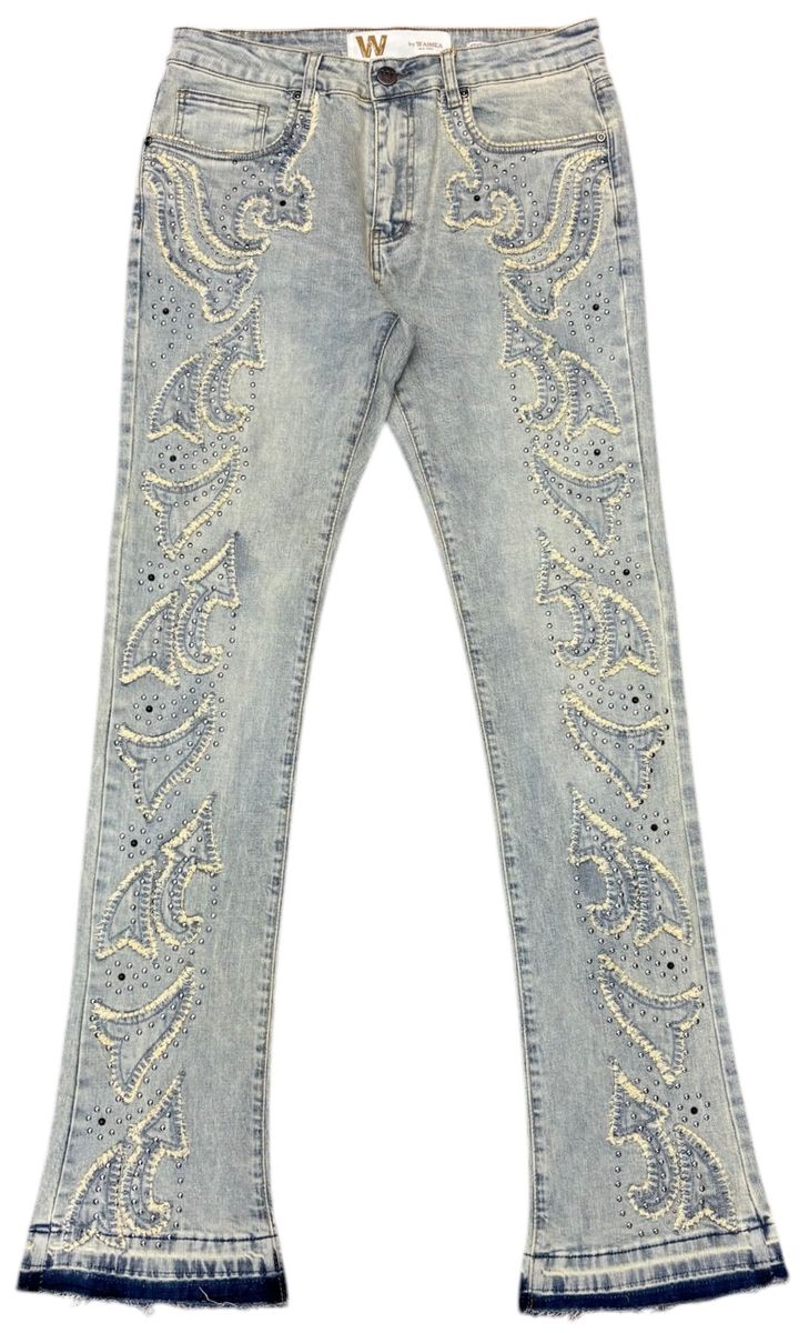 W Stacked Fit Denim Dirty Vintage M8326D