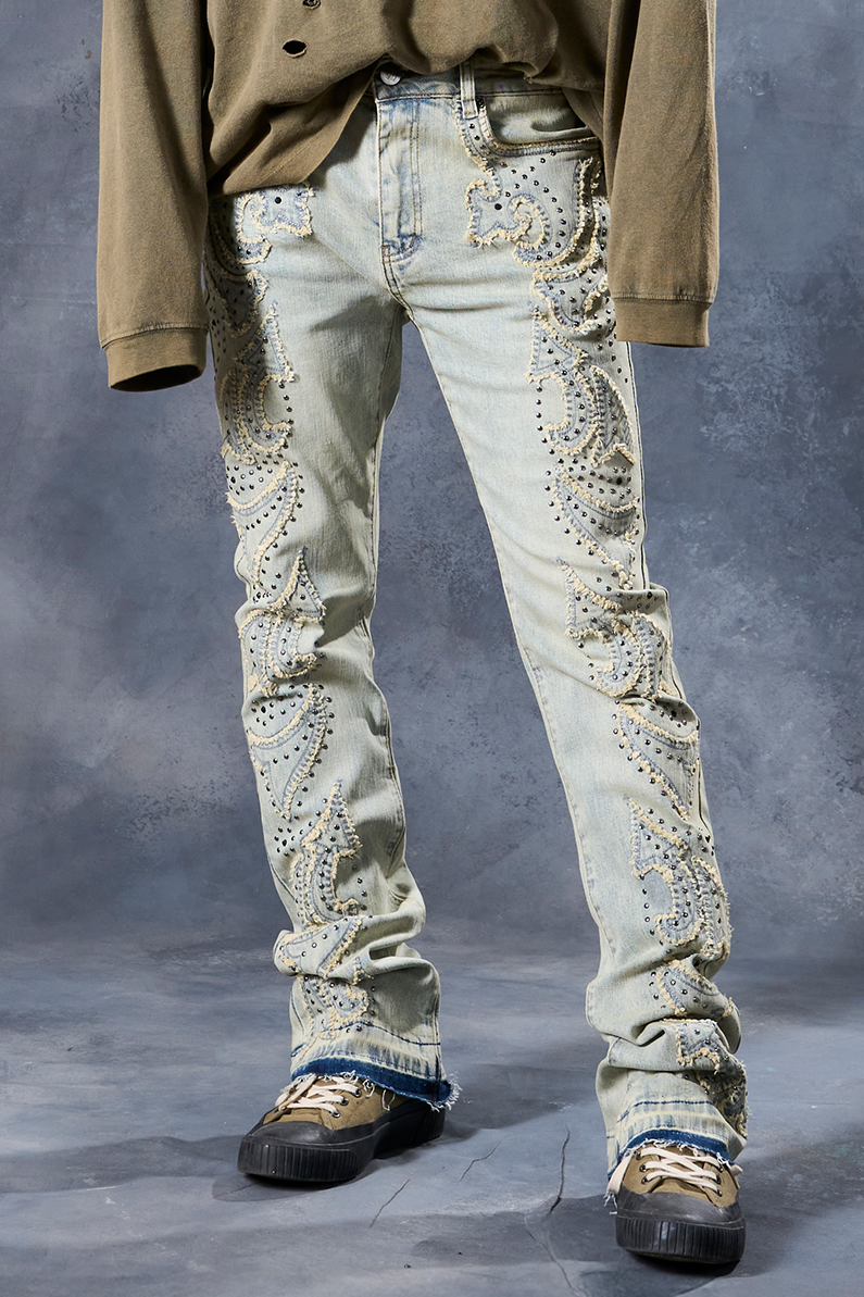 W Stacked Fit Denim Dirty Vintage M8326D