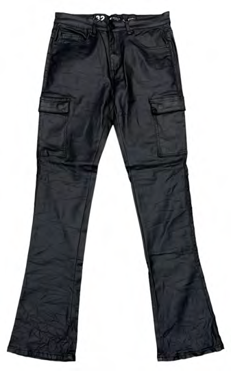 W Stacked Waxed Denim Black M8153D