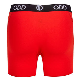 Odd Sox Red Basix - Mens Cotton Boxer Briefs