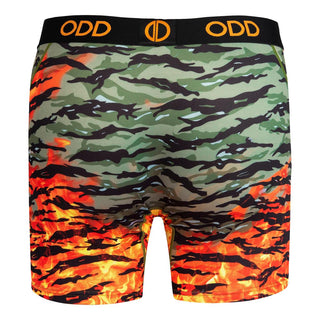 Odd Sox Tiger Fire Camo - Mens Boxer Briefs