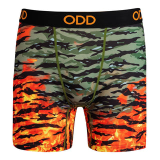 Odd Sox Tiger Fire Camo - Mens Boxer Briefs