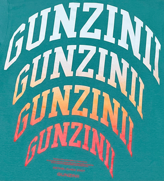 Gunziini Multi Logo Garment Dyed Tee (Green Bay 309)