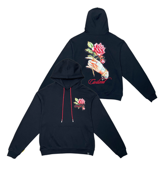 Civil Hand Rose Hoodie Black 5457