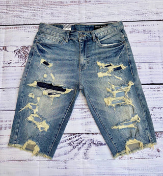 Smoke rise Jean shorts indigo