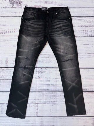 Focus Marble Rip & Repair Denim Black Wash 5246