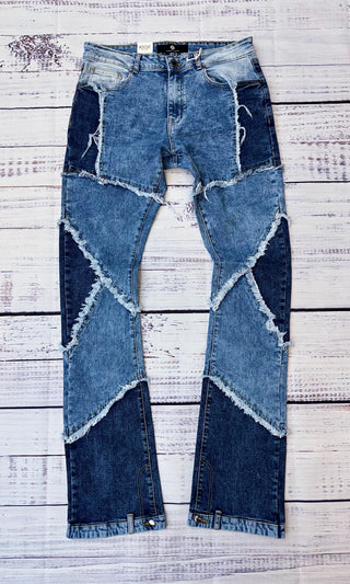 Focus Patch Puzzle Stacked Denim Med.Blue 5274