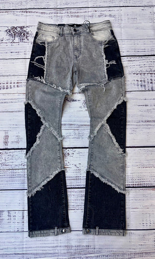 Focus Patch Puzzle Stacked Denim Grey 5274