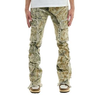 Kdnk Raw Edge Skinny Flare Cargo H.Camo Grey 3303