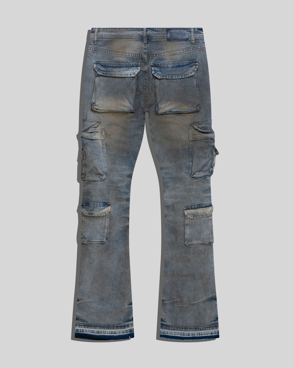 Gftd Pilot Multi-Pocket Stacked Flare Cargo Vintage