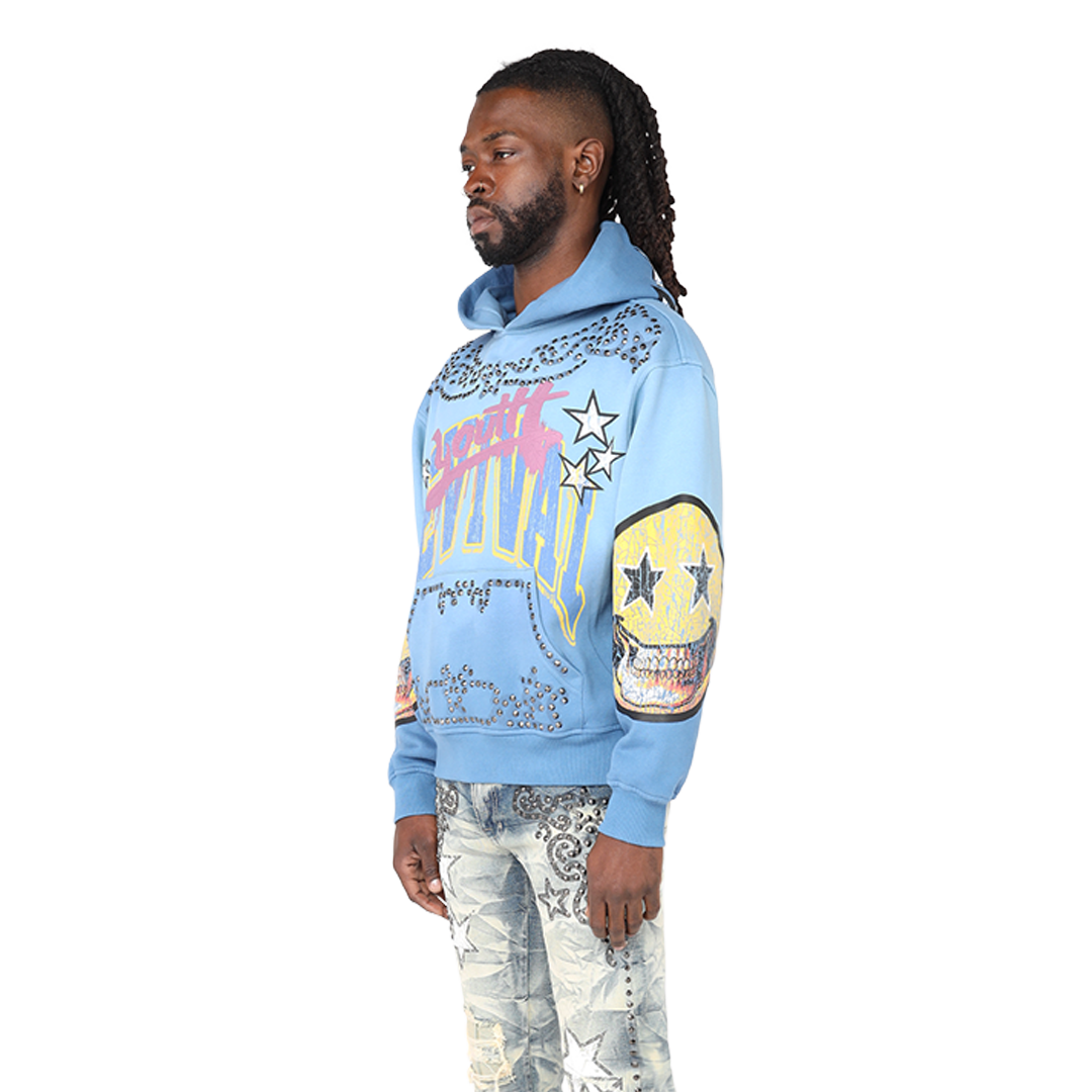 Rise Maximalist Oversize Hoodie Blue