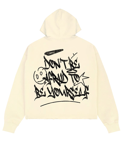 Roku High Cropped Hoodie Eggshell